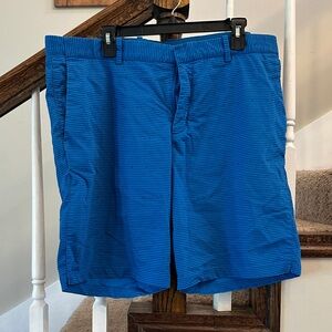 Nike Men's Striped Blue Golf Shorts